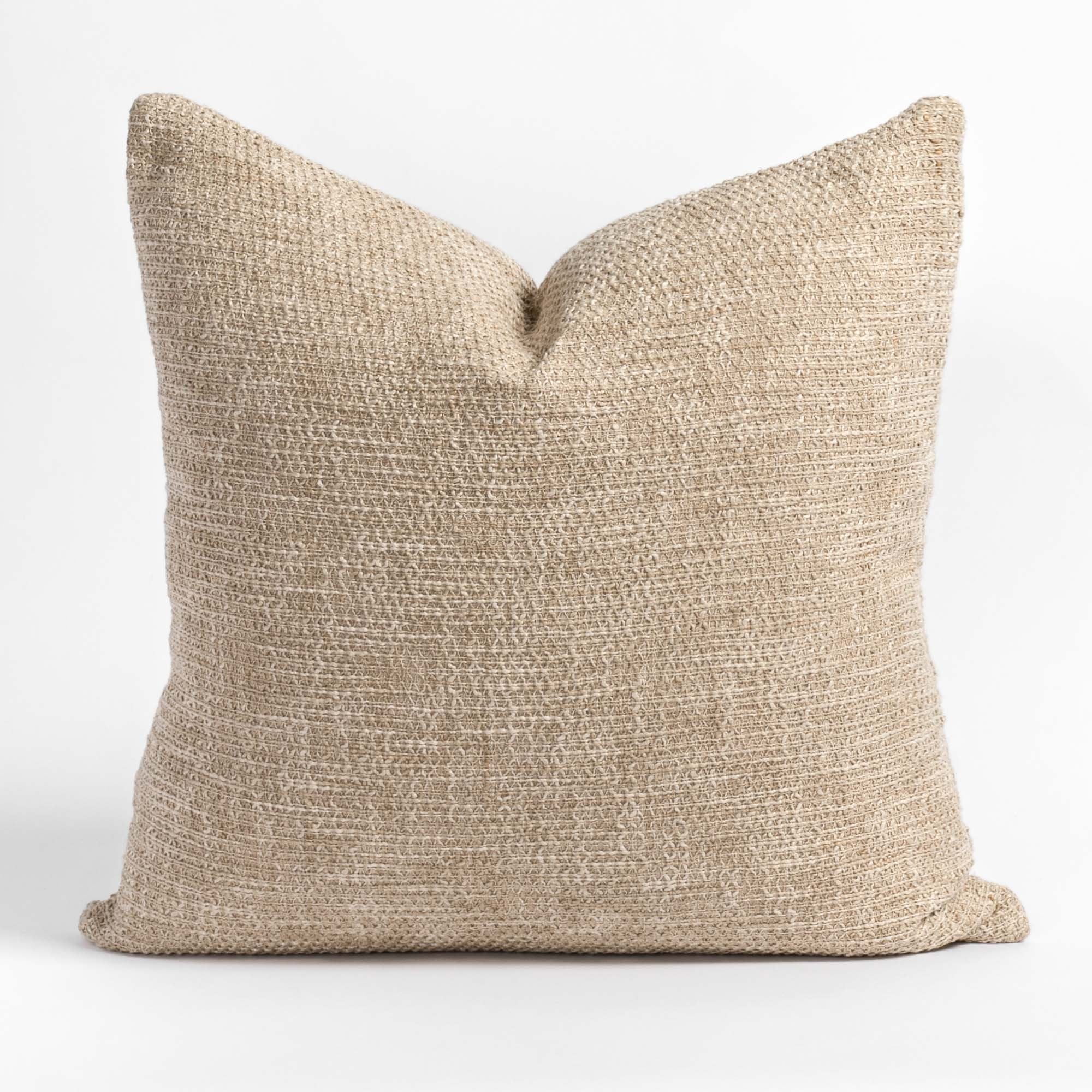 Taryn 22" x 22" Natural, a beige textured pillow from Tonic Living