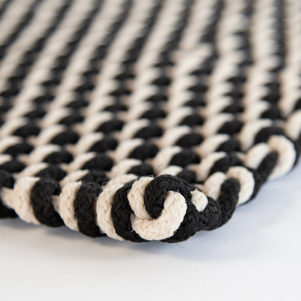 two tone rope black ivory dash and albert tonic living rugs